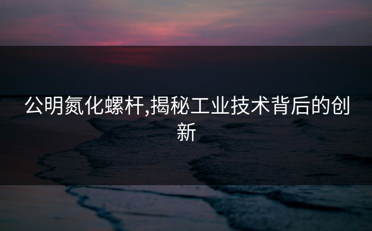公明氮化螺杆,揭秘工业技术背后的创新