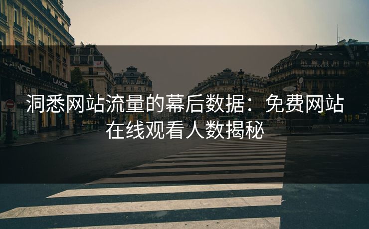 洞悉网站流量的幕后数据：免费网站在线观看人数揭秘