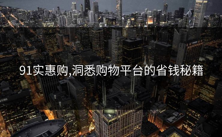 91实惠购,洞悉购物平台的省钱秘籍