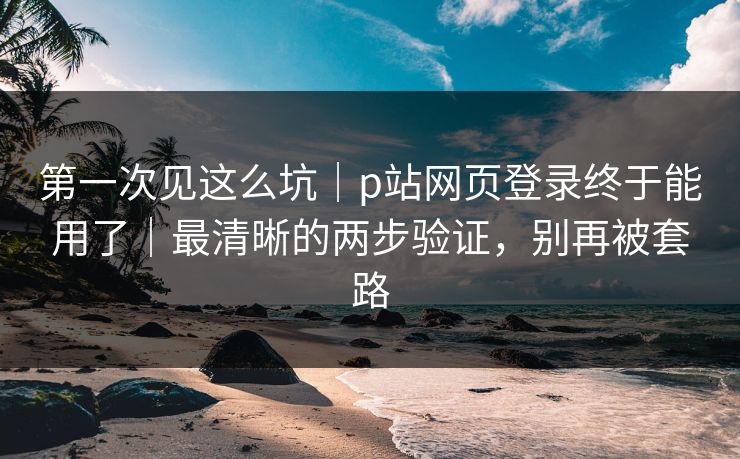 第一次见这么坑|p站网页登录终于能用了|最清晰的两步验证,别再被套路